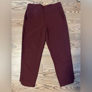 Club Monaco crop maroon pants - size small.